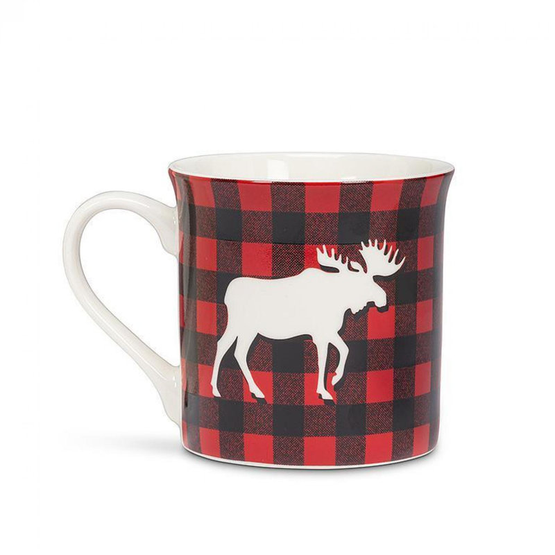 Buffalo Check With Moose Mug