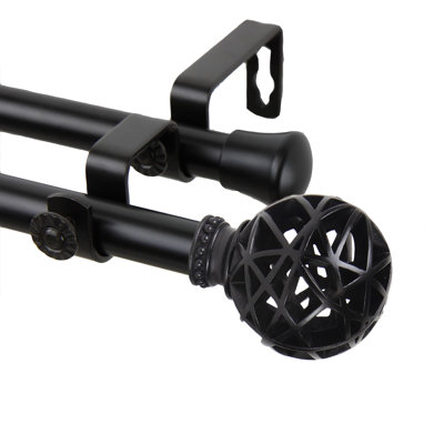Jalissa Stainless Steel Adjustable Double Curtain Rod