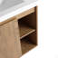Meuble-lavabo mural 48 po avec double lavabo et support de rangement, portes à fermeture douce, armoire combinée (KD-Packing)