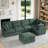 6 - Piece Reversible Modular Corner Sectional with Removable Ottoman-1711400898