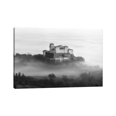 Castle Over The Fog by Elena Mordacci - Wrapped Canvas Print