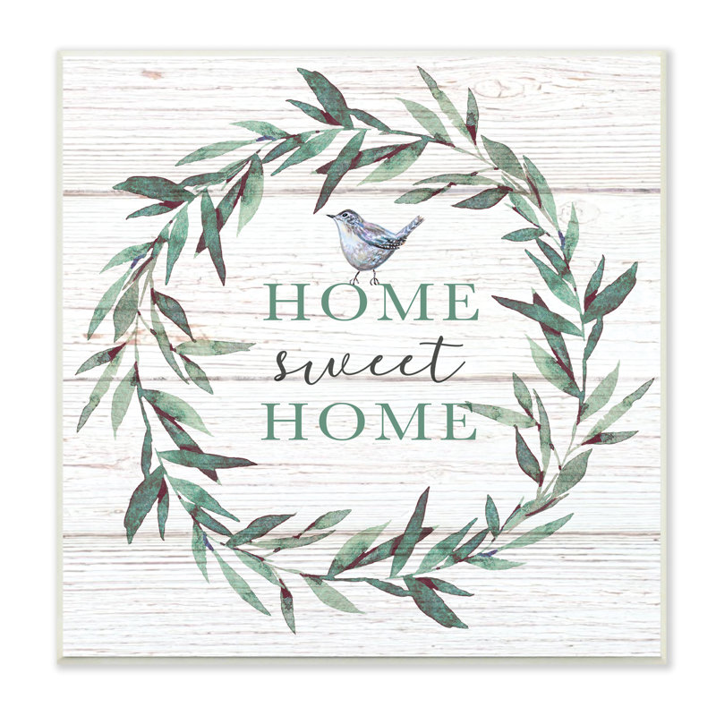 Home Sweet Home - Art textuel, Unframed, H 12 po x l 12 po x P 0,5 po