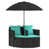 Coussin turquoise / structure noire sélectionné
