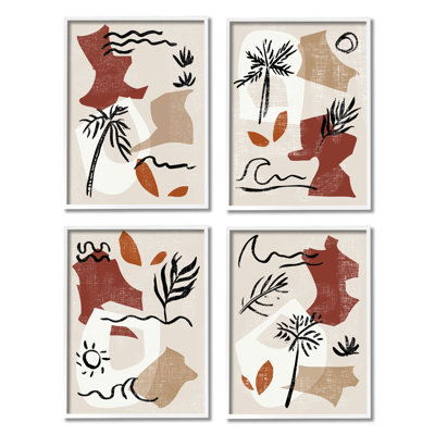 Abstrait, formes tropicales et botaniques neutres par Melissa Wang