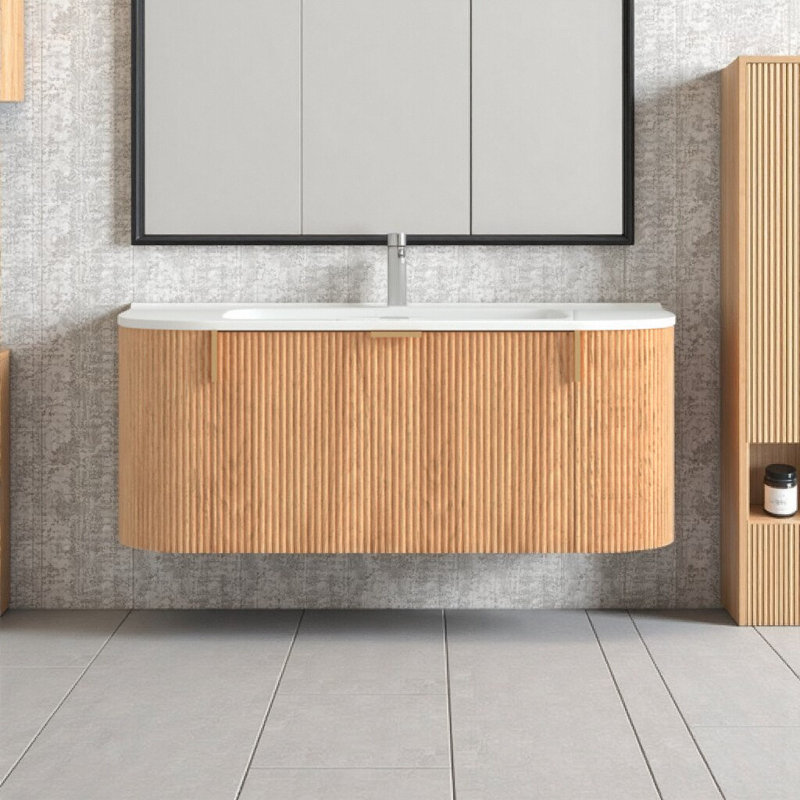 Meuble-lavabo mural 36 po avec lavabo en céramique - 36 po