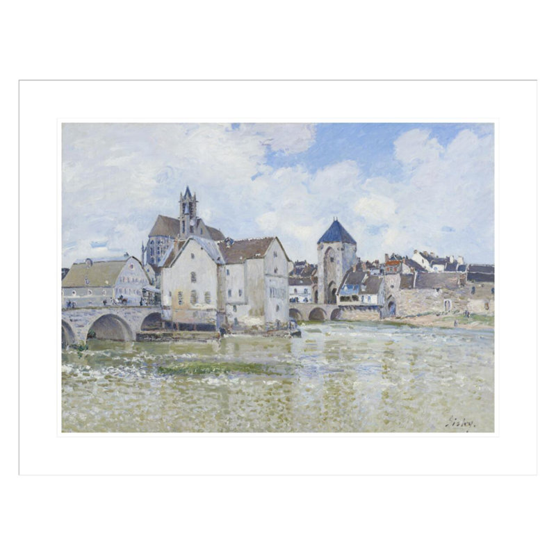 «Le Pont de Moret» par Alfred Sisley, impression giclée sur cadre, H 22,94 po x l 29,5 po