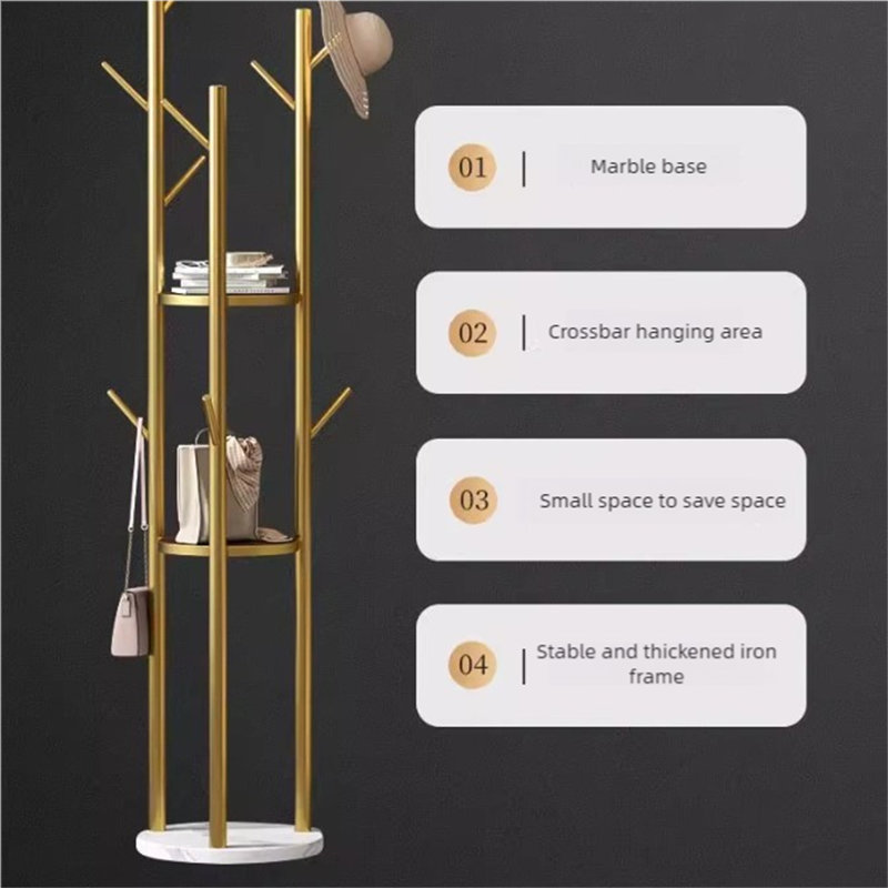 Freestanding 9 - Hook Coat Rack