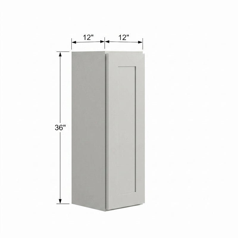 Armoire murale moderne de style Shaker, structure en bouleau massif, caisson en contreplaqué plaqué bouleau, fini mat doux à base d'eau, étagère réglable, plusieurs largeurs (9" à 39")