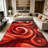1PC burgundy red swirling abstract oil painting area rugs for Living Room, Soft and Comfortable, Suitable for all seasons, easy-to-maintain, machine washable Indoor floor mat, Under Table Farmhouse suitable for dining room, bedroom, kitchen,-129450469