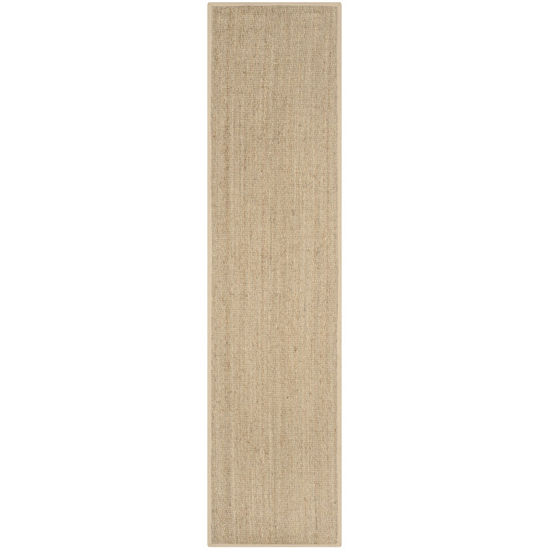 Emmaline Hand Woven Area Rug, Runner 76 x 366cm, Natural/Almond