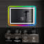 Miroir de salle de bain 60x30 pouces à DEL intelligent avec rétroéclairage, intensité variable de 10% à 100%, 3 modes de température de couleur, brouillard intégré, contrôle de l'interrupteur mural, Ul, miroir en verre trempé incassable de 5 mm, rétroéclairage-1854103630