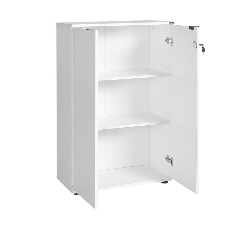 Baugus 109cm H x 72cm W Standard Bookcase, Diamond White