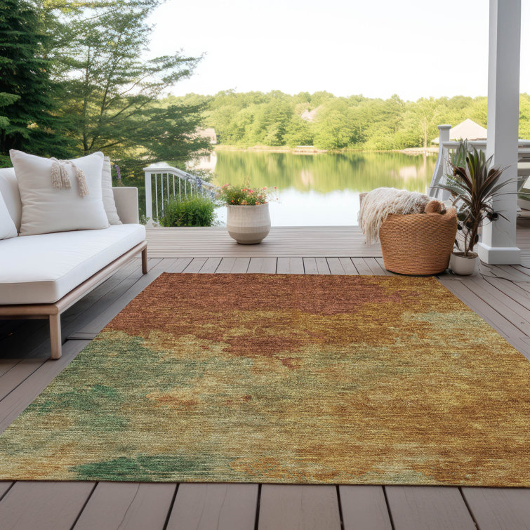 Machine Washable Indoor/Outdoor Cicel ACN1138 Paprika