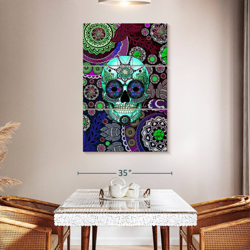 Kerner Sugar Skull Sombrero Night, 50" H x 32" W