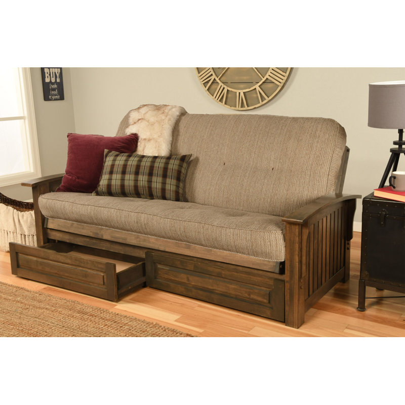 Structure de futon pleine largeur et matelas 83 po Stratford, Oui, Taxi fumée de bois
