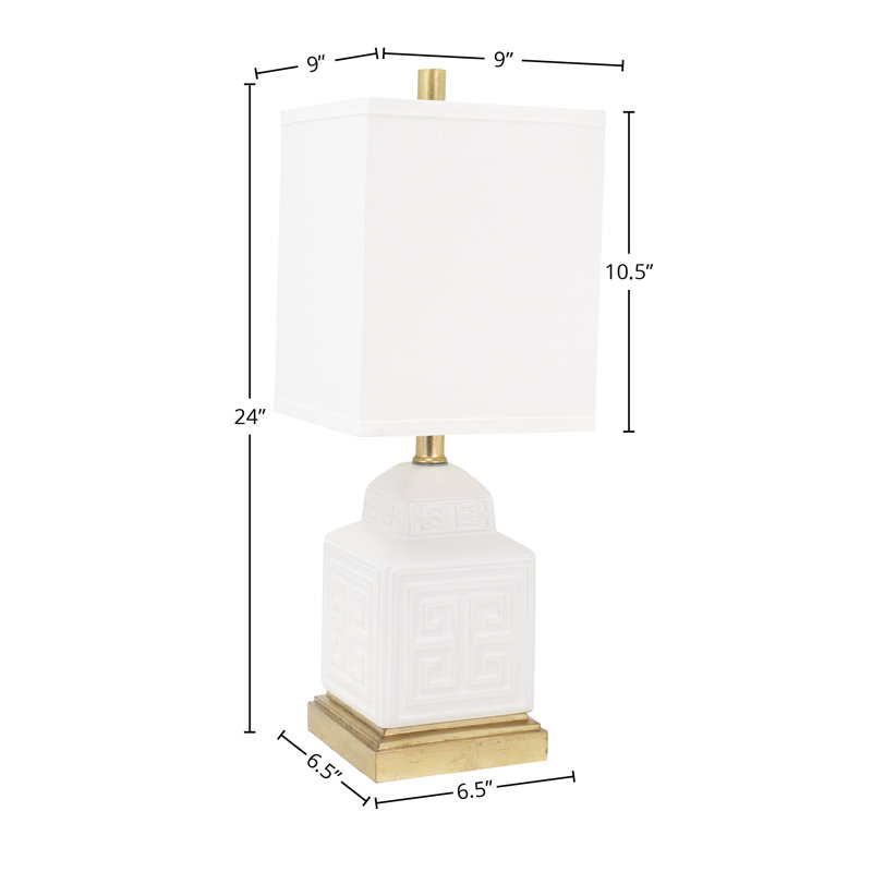 Demaurie Table Lamp, White