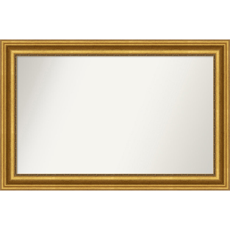 Miroir de salle de bain Jashawna, 28,75 po x 43,75 po, Doré