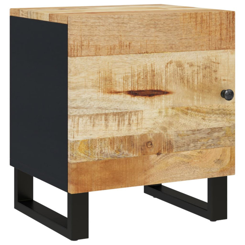 Kempler Iron Nightstand, Wood Mango, Individual