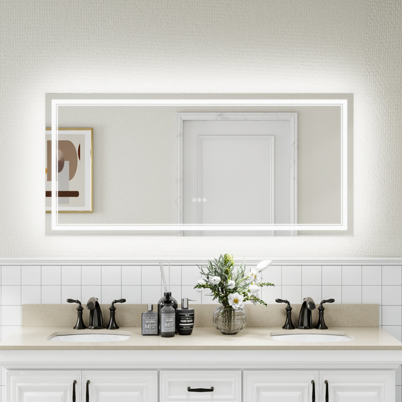 Miroir de salle de bain mural Aolaith, 28 po x 60 po