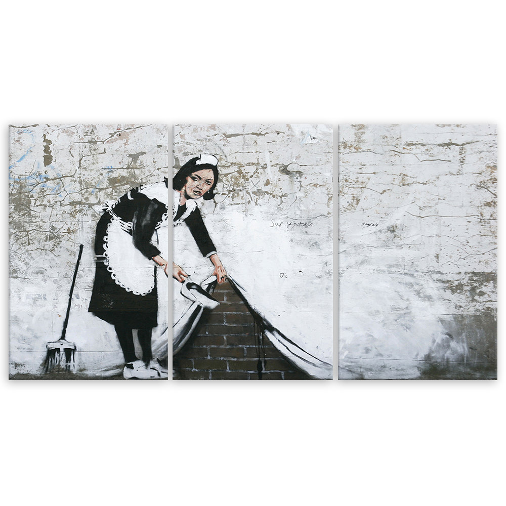 Leinwandbild Banksy Maid Street Art