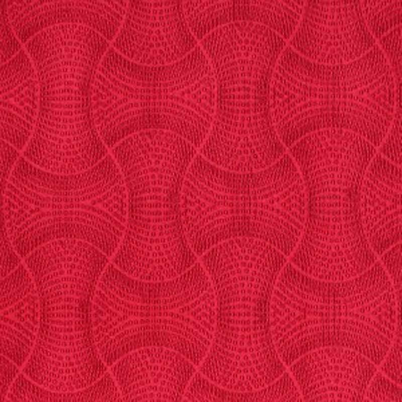 Rodeo Fabric | Dotted Modern Geometric Fabric | Drapery & Curtain Fabric, Red