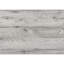 Table d'appoint en stratifié gris pour salle familiale - Base en métal noir, côté contemporain avec surface