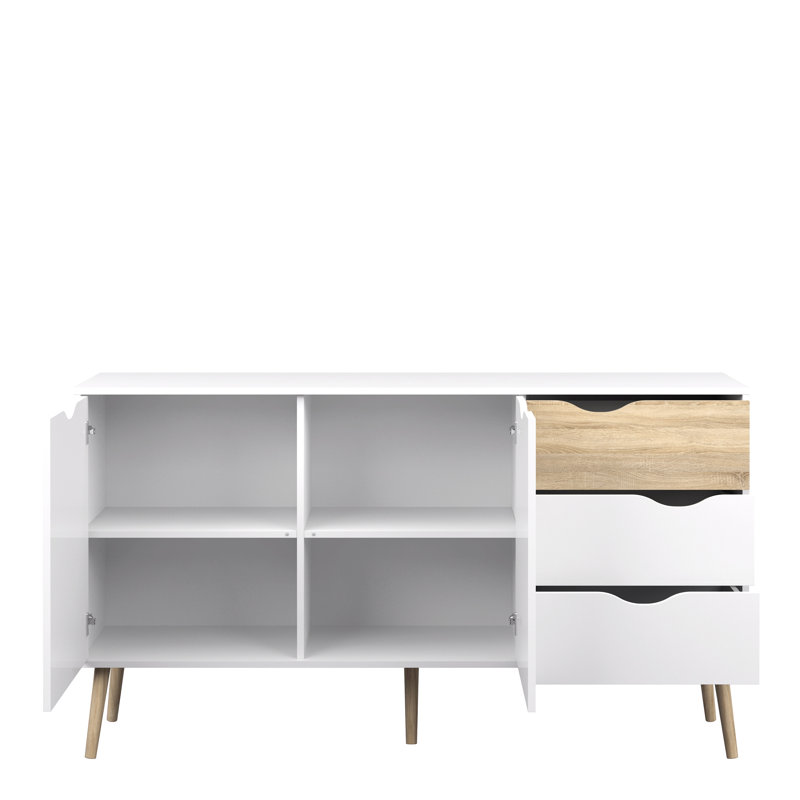 Havana Sideboard, White/Oak