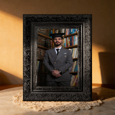Black 1PC 5" x 7" Decorative Picture Frame with Shelf Ready Design