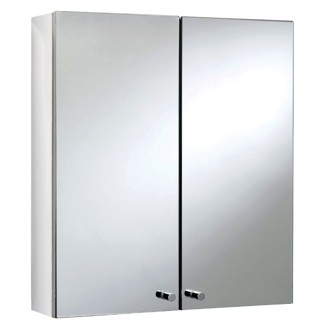 Carra 450mm W 500mm H Surface Frameless Medicine Cabinet Mirror 1 Fixed