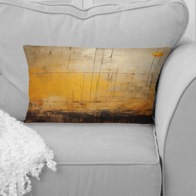 Full Moon Rustic Memories - Abstract Geometric Printed Throw Pillow