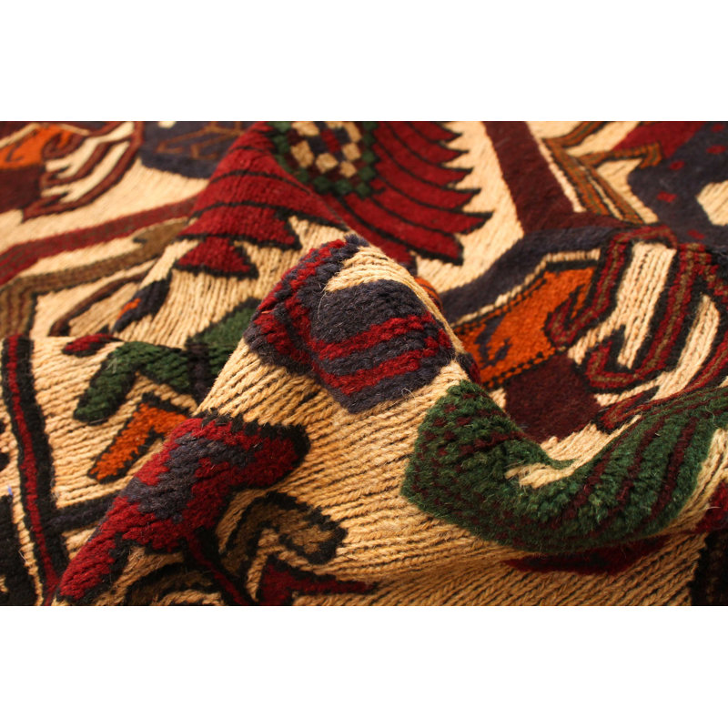 Tapis de la zone en laine noué la 2010 en laine 4 pi 3 po x 5 pi 10 po one-of-kind main Westbrooke