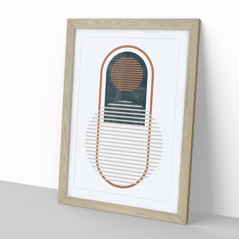 Composition 1 - Picture Frame Graphic Art, 48cm H x 36cm W x 2cm D, Oak