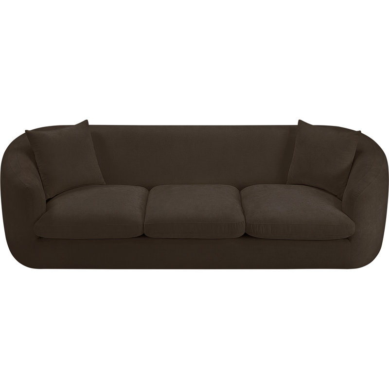 Millionder Chenille Fabric Sofa, Brown Chenille Fabric