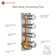 Herathena 3 Functions Temperature Based LED Light Shower System with 6 Body Jets and Rough-in Valve