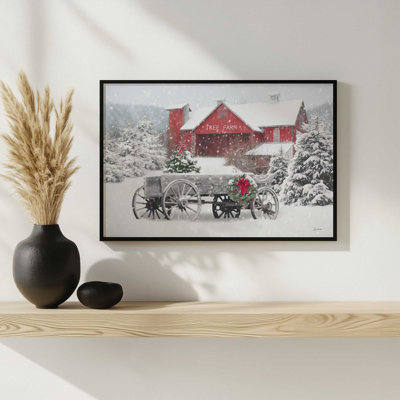Tree Farm Wagon by Lori Deiter Art Print