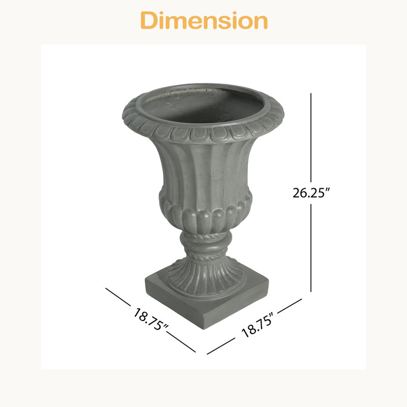 Pot de fleurs d'extérieur pour jardin, Gris