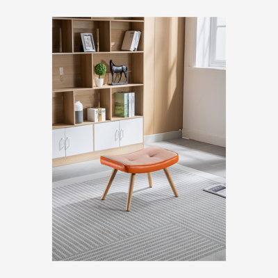 Repose-pieds en bois, escabeau en bois pour adultes, tabouret à pieds carrés, petit tabouret avec coussin antidérapant, tabouret en bois pour chambre à coucher et cuisine