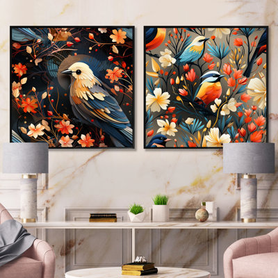 Peery - Ensemble de 2 collages carrés animaux