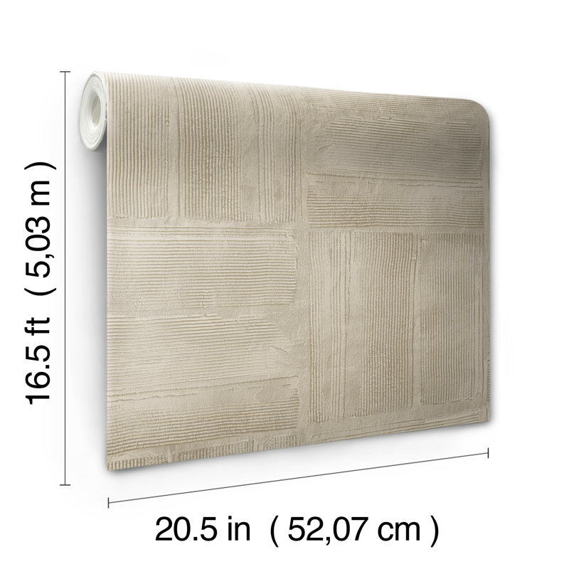 Rouleau de papier peint adhésif L 18 pi x l 20,5 po, Taupe