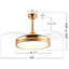 Ventilateur de plafond rétractable avec moteur à DEL 42 po Maryann-356128962