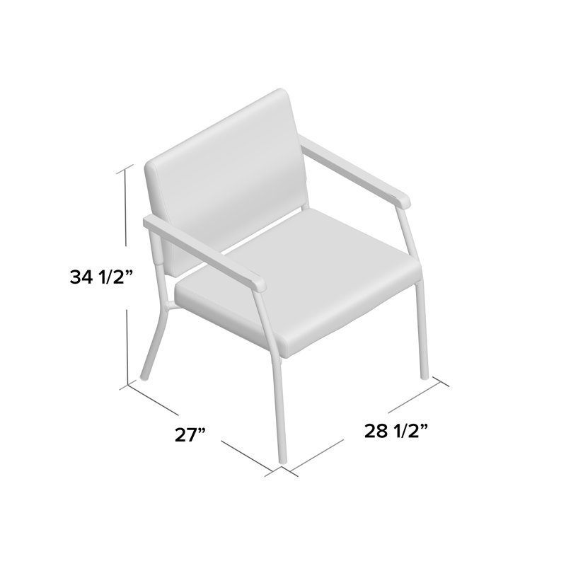 Chaise de salle d'attente 28,5 po Pavy, Bleu
