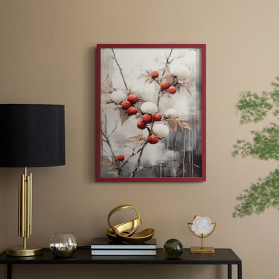 «Christmas Holiday Art», série 2-Cxxxii, reproduction encadrée - bois massif