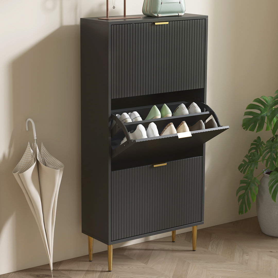 18 Pair Flip Down Shoe Storage
