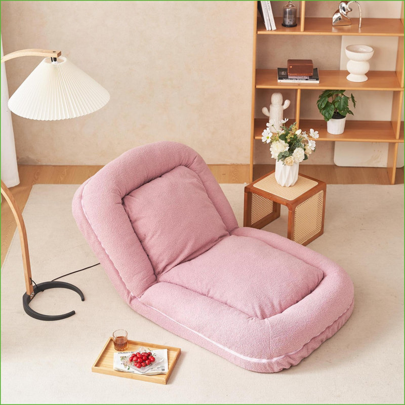 Canapé-lit réglable réglable à 18 positions pour petits espaces | Rose | Profondeur du siège: 42,5