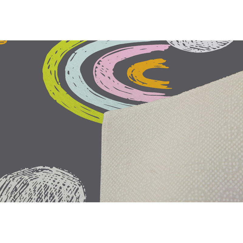 Tapis d'entrée élégant, impression numérique 3D, 3,9 x 4,9 pi | 100% polyester, antibactérien, envers en PVC antidérapant, hauteur des poils: 0,04 po, lavable à la machine, parfait pour le décor du salon et du vestibule