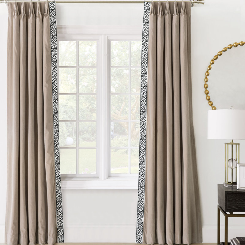 Maddox Room Darkening Curtain Single Panel, Right,  40" W x 96" L