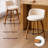 26" Counter Height Bar Stools With Chenille Fabric-1880207207