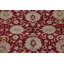 Tapis de zone en laine rouge/beige 9' x 11' à la main one-of-kind noué la VanVleet