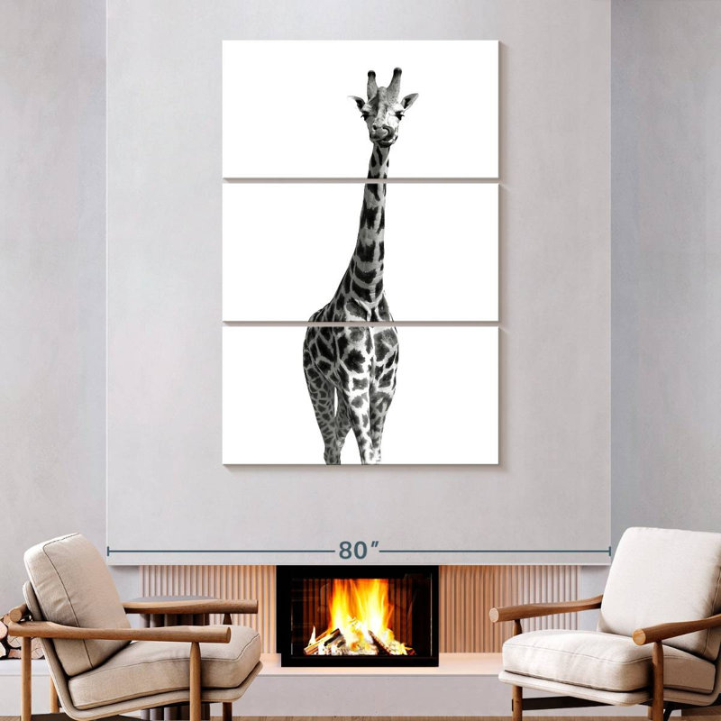Brampt Long Necked Giraffe, 74" H x 48" W