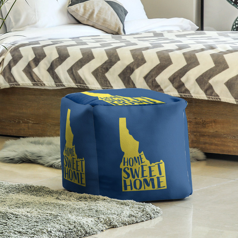 Upholstered Ottoman, State Flag Colours